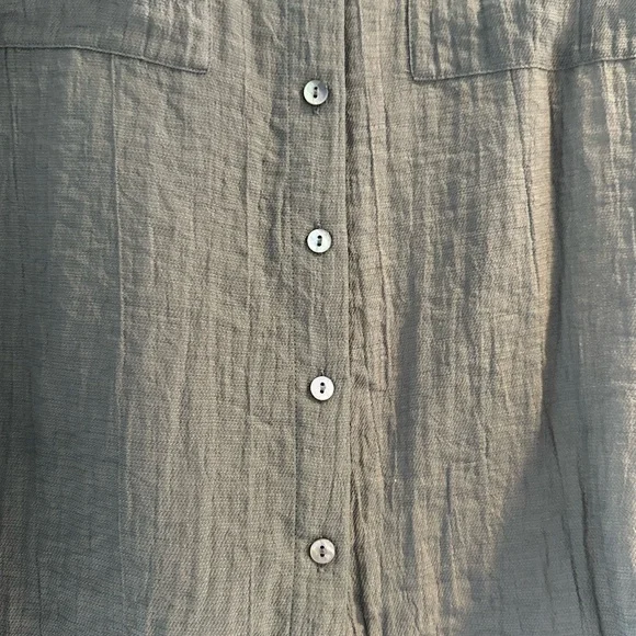 Massimo Dutti Charcoal Button Down Casual Shirt - Picture 2 of 9